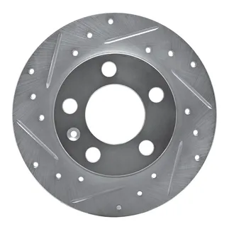 R1 Concepts EDZ-74019L Brake Rotor Drilled and Slotted Silver